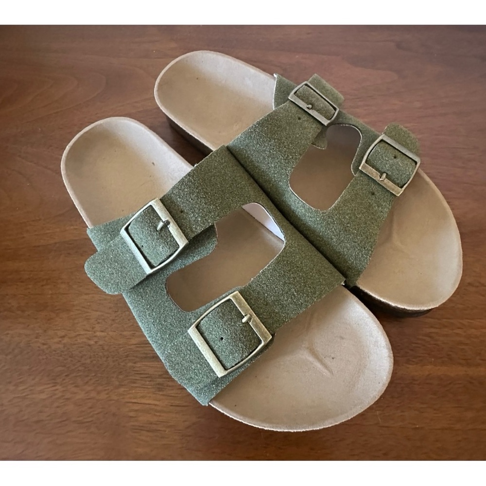 Birkenstock-Style Green Sandals
